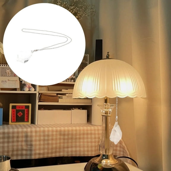 WASHWEPE Pull Chain for Light Fixtures Crystal Prism Ball 1Pcs 21.7x1.4in