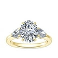 thumbnail image 1 of 0.80 Carat Excellent Oval Shape Genuine Diamond Latest Design Three Stone Engagement Ring for Ladies Solid 18K Yellow Gold Size 7.5, 1 of 8