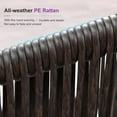 thumbnail image 6 of PURPLE LEAF 11-Piece Patio Dining Set, Aluminum Outdoor Table And 10 Wicker Chairs With Sunbrella Cushions For Lawn, Garden, Porch, Deep Teak, 6 of 8
