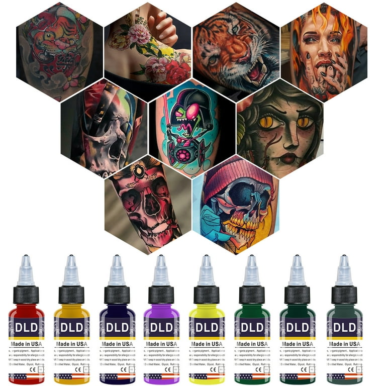 14-Color Tattoo Ink Set, 15ml Professional Tattoo Ink, Suitable