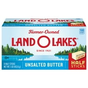 Land O Lakes Unsalted Butter in Half Sticks, 8 Half Sticks, 1 lb Pack