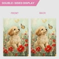 thumbnail image 4 of Spring Cute Puppy Garden Flag Spring Summer Dog Floral Flower Small Flag for Outside Burlap Double Sided Farmland Welcome Yard Lawn Winter Decor, 4 of 10