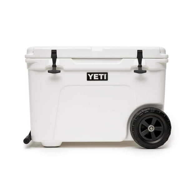 Cooler YETI Tundra Haul portátil con ruedas, color blanco