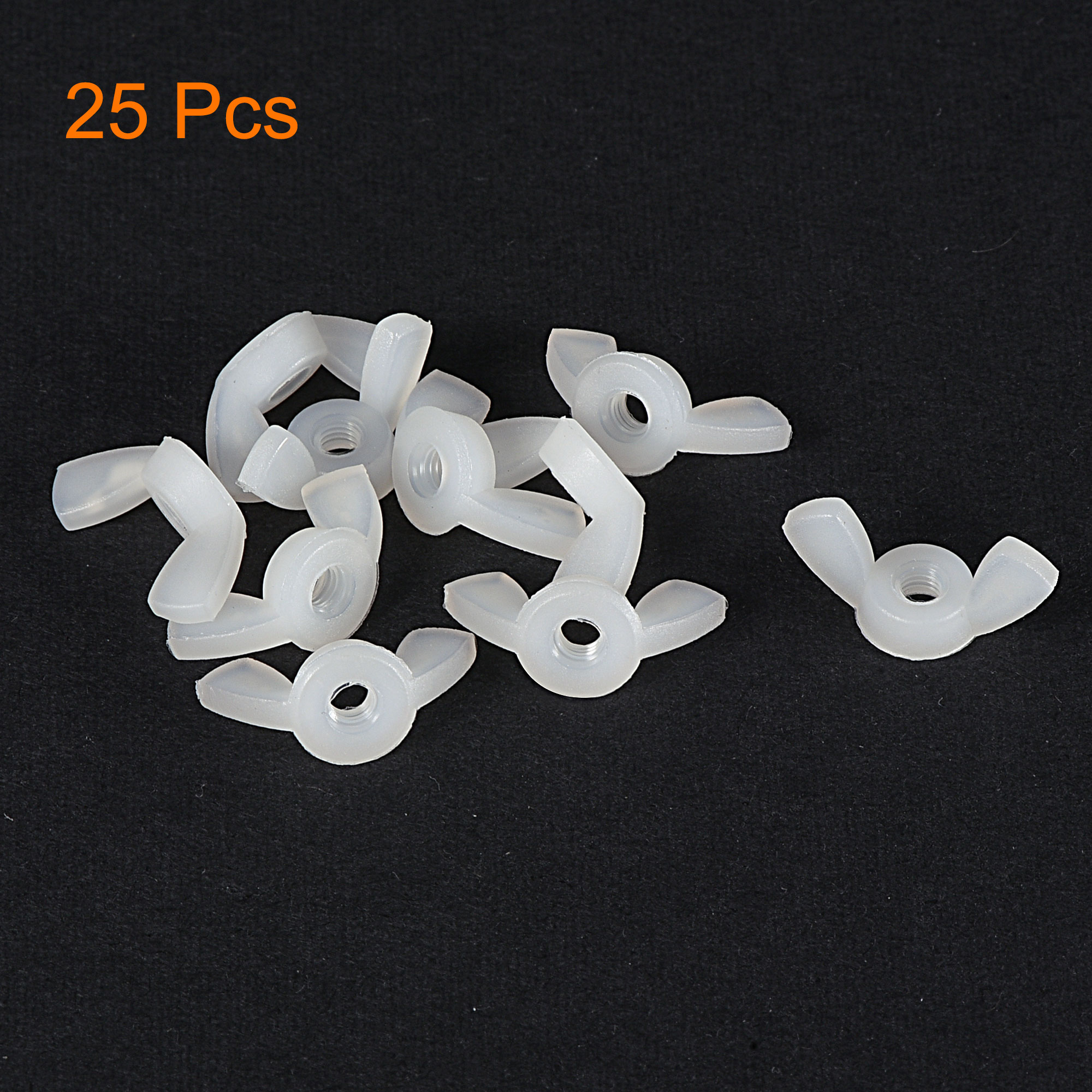 Uxcell M3 Wing Nuts Butterfly Nut Nylon  Hand Twist Tighten Fasteners White 25 Pack - image 3 of 5