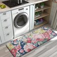 thumbnail image 3 of Pioneer Flower Floral Print Pattern Kitchen Rug Mat,Kitchen Runner Rugs Non Skid Washable,Decorative Kitchen Floor Mats for Kitchen,Sink,Laundry,17"x47.2", 3 of 7