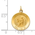 thumbnail image 2 of 14k Yellow Gold Solid Polished back Polished and satin Saint Luke Medal Charm 14.9x20.2mm Pendant Necklace for Women, 2 of 3