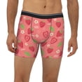 thumbnail image 2 of Men'S Boxer Briefs, Cute Strawberry Jam Flower Soft And Breathable Mens Underwear Boxer Briefs With Widen Waist, 2 of 2