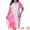 Hot Pink, variant on DARING DIVA Women's Plus Size V Neck Soft Tie Dye Short Sleeve Nightgown 1X Dark Blue