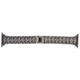 thumbnail image 1 of Correa de reloj con diamantes de imitación, repuesto de pulsera de metal Compatible con reloj IOS, 42mm/44mm, negro, 1 of 5