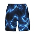 thumbnail image 4 of Lsque Mens Swim Trunks Blue Lightning Pattern - Bathing Suit Compression Liner - Beach Swim Shorts Swimwear - (S-3XL) - Stretch Quick Dry -X-Large, 4 of 9