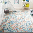 thumbnail image 3 of SAFAVIEH Kids Playhouse Colorful Dots Machine Washable Area Rug, Ivory/Blue, 7'9" x 10', 3 of 13
