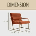 thumbnail image 4 of Saint George Lounge Chair - Timeless Elegance for Modern Comfort and Style (Velvet Ivory), 4 of 7