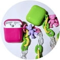 thumbnail image 4 of Pour Étui AirPods Pro - Étui de Protection Souple Mignon Unique avec Chaîne de Poignet pour Étui de Recharge Sans Fil AirPods Compatible avec AirPods pour Filles Ados Enfants (Bleu), 4 of 6