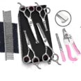 thumbnail image 1 of Dog Grooming Scissors Kit, Professional Safety Thinning Shears Comb, 1 of 5