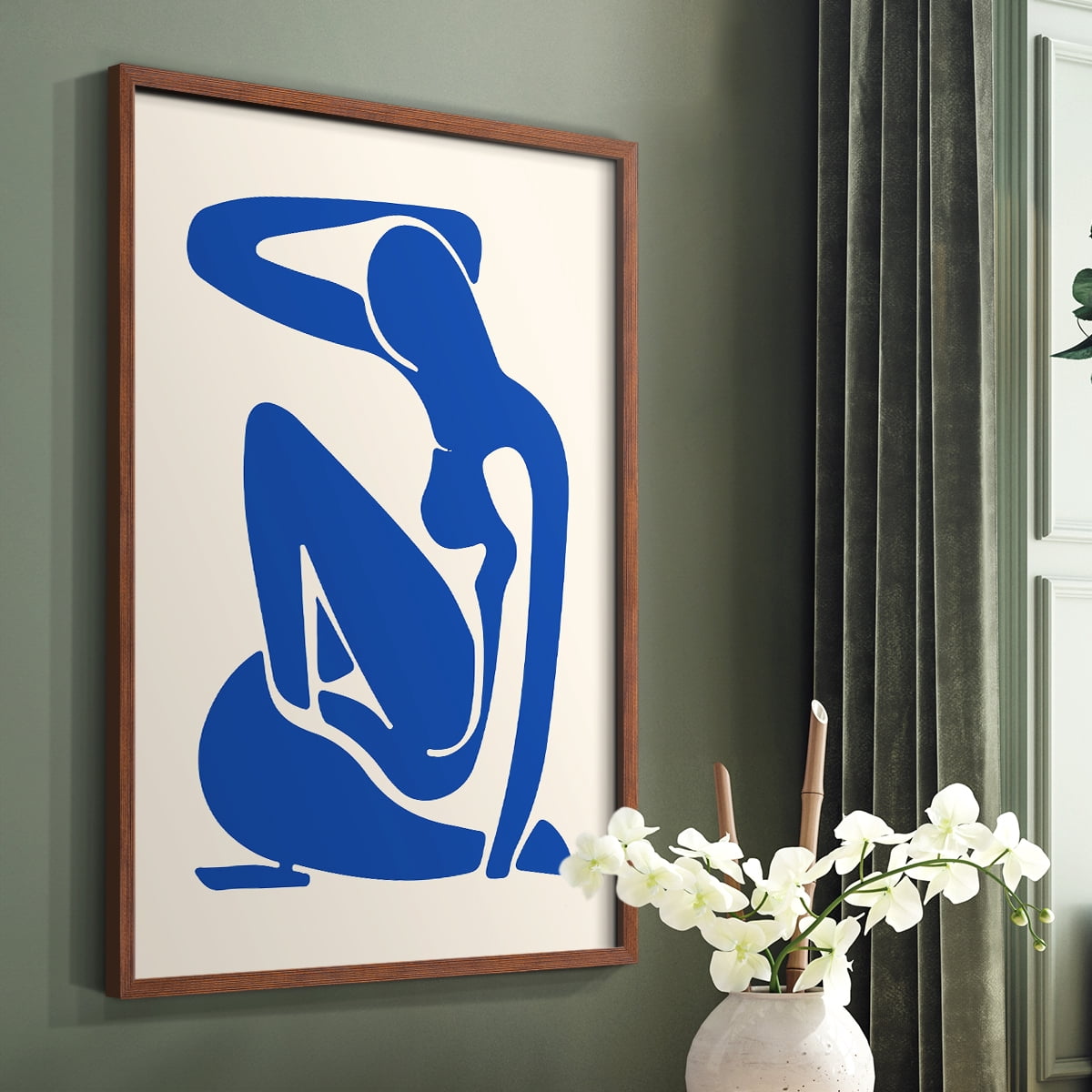Matisse CXCV Framed Print in Brown Solid Wood 16 x 20 Framed Print
