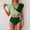 Green, variant on Fnooota Bathing Suits for Women, High Waisted Two Piece Holiday Swim Tops with Bottoms Pink Size XL