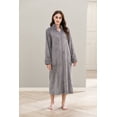 thumbnail image 2 of Richie House Women Fleece Robe Plush Long Zip Front Warm Soft Zippered Bathrobes S-3XL RHW4002-A-XXL, 2 of 7