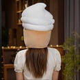 thumbnail image 5 of Ice Cream Hat Plush Full Headgear Cartoon Novelty Cap for Halloween Cosplay and Party Props, 5 of 5