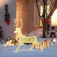 thumbnail image 6 of LuxenHome Outdoor Christmas Reindeer Decor, Lighted Holiday Yard Display with Timer, 6 of 8