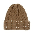 thumbnail image 4 of AWZXDE Versatile Winter Knit Hat with Warm Bead Dome Solid Design for Cold Weather Khaki, 4 of 4