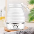 thumbnail image 2 of Travel Foldable Electric Kettle, 800W Fast Boiling, Portable Silicone Kettle,600ml, 110V,US Plug,1 * Folding electric kettle 1 * power cord 1 * Storage bag 1 * English manual, 2 of 6