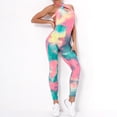 thumbnail image 5 of AWXNJUX Stretch Pants for Women Women's Stitching Siamese Tie-Dye Bubble Yoga Pants Ink Slim Hip-Up Yoga Pants Work Leggings Ladies Leggings Workout Leggings(Multi-color,XL), 5 of 6