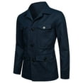 thumbnail image 2 of Vedolay Blazer Jackets for Men Long Sleeve Open Front Work Office Blazer Jacket Navy,L, 2 of 4