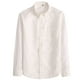 thumbnail image 1 of Camisa Oxford de manga larga para hombre: diseño minimalista, 40 % poliéster, informal para la playa/el trabajo, estampado floral, lavable a máquina, 1 of 4