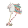 thumbnail image 3 of Juguete de caballo de palo, cabeza de animal, adorables accesorios para fotos, caballo de juguete en un palo, divertido para Blanco, 3 of 9