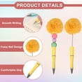 thumbnail image 3 of Uxcell Pompom Ballpoint Pens, Fluffy Ball Pens Pom Pom Plastic Cute Beaded Pen for DIY Gift Writing Office Supplies - 16 Pcs  (Yellow), 3 of 6