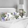 thumbnail image 2 of ABPHOTO Watercolor Purple Lavender Eustoma Flowers Leaves Body Pillow Covers Case Protector 20x60 inch, 2 of 2