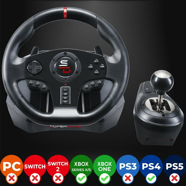 Superdrive - GS850-X Steering wheel for Racing Games with manual