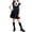 Navy, variant on ATOGUTA Uniform Dresses For Girls Summer Short Sleeve Ruffle A Line Cute Vacation Beach Mini Tshirt Dress Size 3T-15, Navy