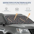 thumbnail image 3 of Kdxio Bohemian Chicken Print 2-Piece Sun Shade Front Windshield - Foldable Car Front Window Sunshades for Most Sedans SUV Truck, 3 of 6