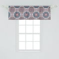 thumbnail image 2 of Ambesonne Ethnic Valance Pack of 2, Oriental Style Floral Retro, 54"X18", Turquoise Pale Pink, 2 of 2