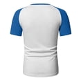 thumbnail image 4 of NinXxx Men's Fashion Casual Short Sleeve Raglan Top Light Blue XXXXL, 4 of 5