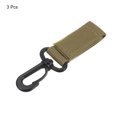 thumbnail image 3 of Uxcell Belt Keeper Key Ring, 3 pack Nylon Webbing Strap Key Chain Rotate Hook, Khaki, 3 of 6