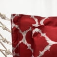 thumbnail image 4 of Backyard Expressions Hanging Hammock Chair - Red and White Geometric Pattern - Polyester/Cotton Fabric, 4 of 4