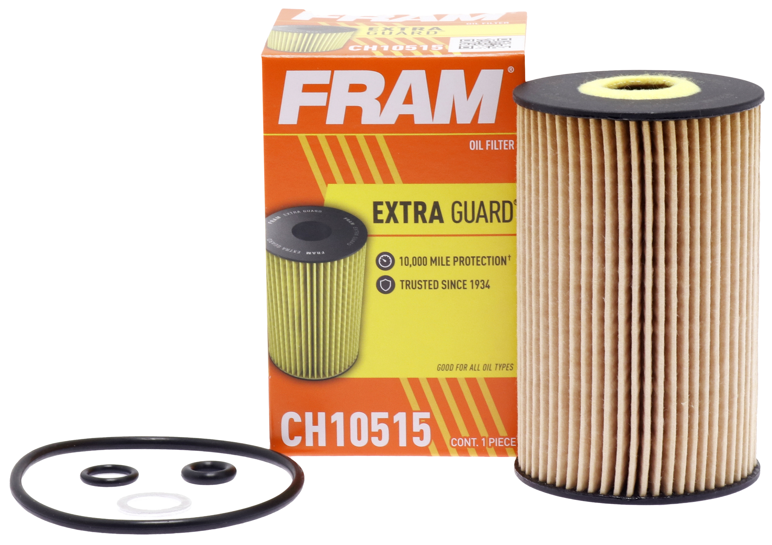 FRAM Extra Guard Oil Filter PH3614 – 10K Mile Change Interval, Pack Of 3