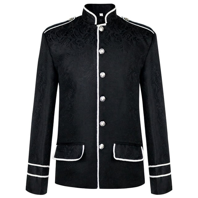 Blazer Chaquetas para hombres Abrigos Abrigos Casual Sólido Festival Manga larga Cuello alto Steampunk Gótico Odeerbi ODB-5