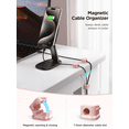 thumbnail image 2 of JOYROOM 6 Pack Magnetic Cable Clips Cord Holder, Under Desk Cable Management Organizer, Pink, 2 of 7