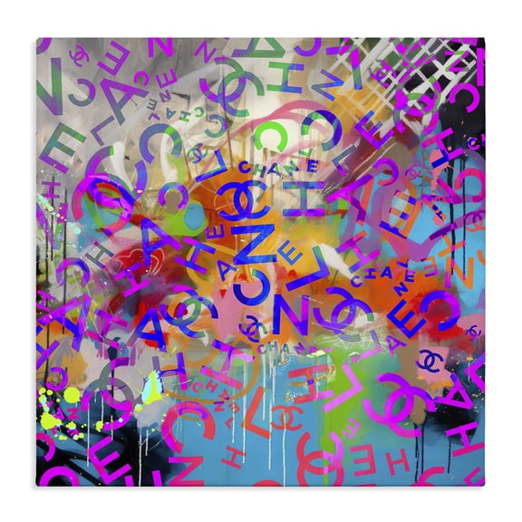 Stupell Industries Contemporary Modern Glam Logos Canvas Art, 30 x 30, by Ziwei Li