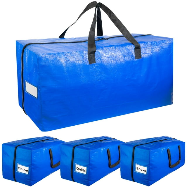 Bolsas de mudanza Dinruiag extra grandes, paquete de 4 con asas resistentes