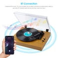 thumbnail image 4 of TFixol Plateau Tournant Vintage MZL-TH101 avec Bluetooth 5.0, 3 Réglages de Vitesse, Stylet Rubis Rouge et Haut-Parleurs Stéréo Intégrés, Compatible avec Disques Vinyles de 7/10/12 Pouces, Sorties AUX/RCA/3,5 mm, Bois Jaune, 4 of 6