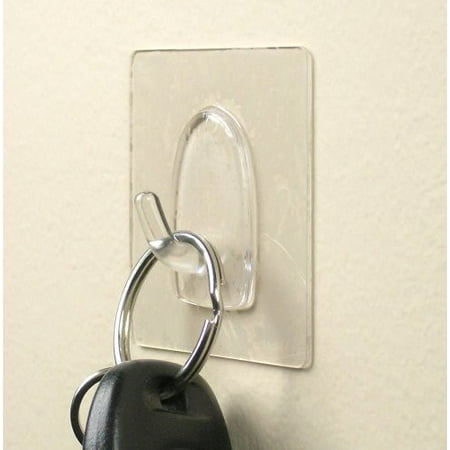hooks adhesive plastic hangers strong shower clear bathroom pack