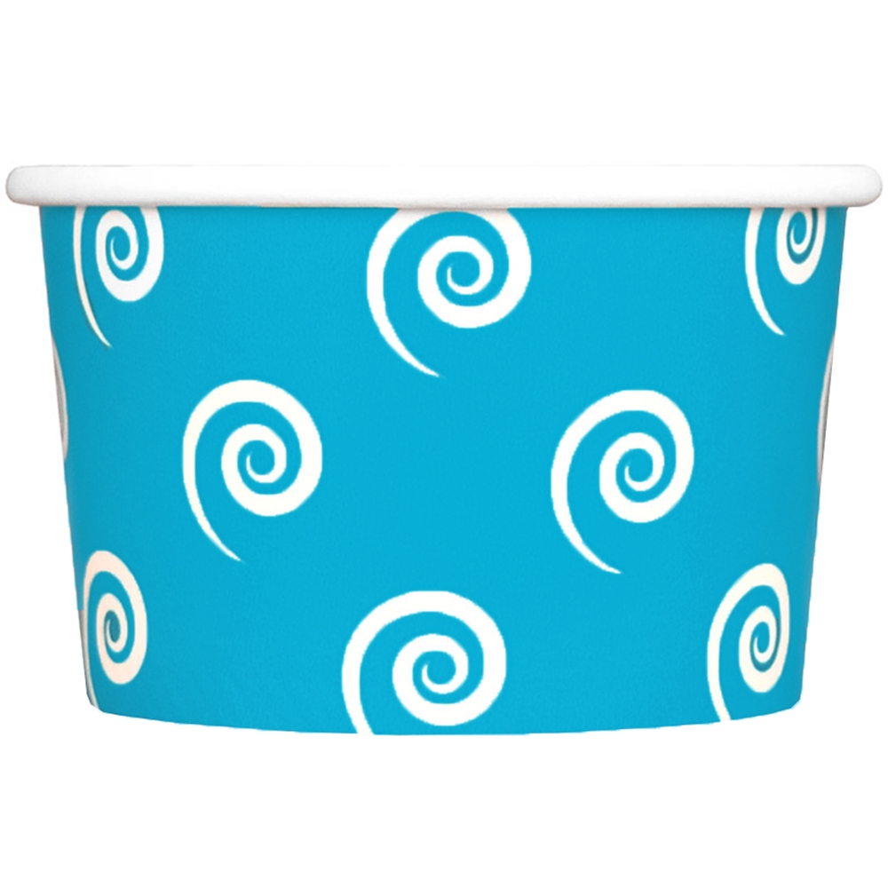 4 oz Blue Swirls and Twirls Paper Ice Cream Cups 50 Count Walmart
