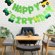 jojofuny Baby Birthday Banner Assorted Color Non Woven Fabrics 4Pcs 6.69x4.72In