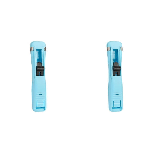 WUSUOWEI 2PCS Portable Push Clamp Stapler,Handheld Paper Clamp Dispenser,Mini Staple Stapler Clamp,Desktop Document organizer for Home School,1PC Push Clamp Stapler or 1 Box of 50clips