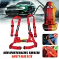 thumbnail image 7 of RASTP Red 2" Adjustable 4 Point Racing Seat Belt Harness Safety Strap Kit Car BAG032, 7 of 7