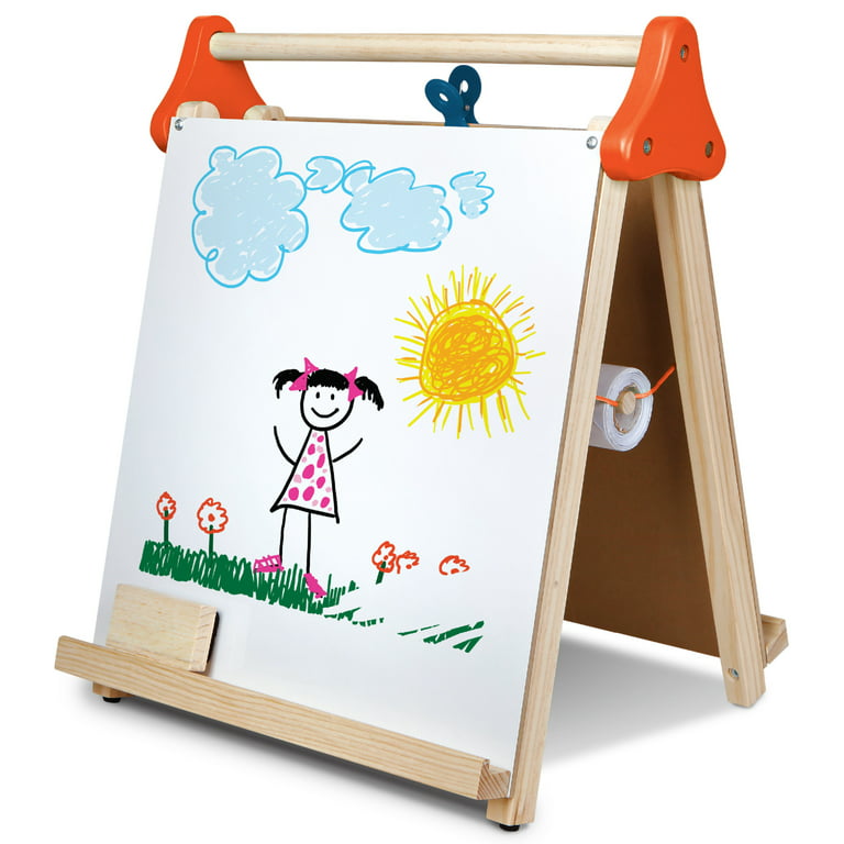 Discovery Kids Tabletop Easel 3-In-1 Art Center, with Whiteboard